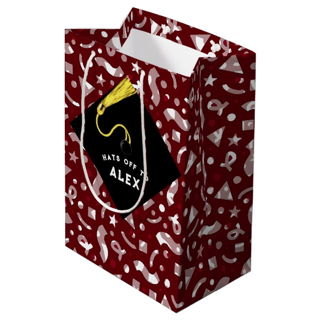Personalized Graduation Medium Gift Bag (Back Angled)