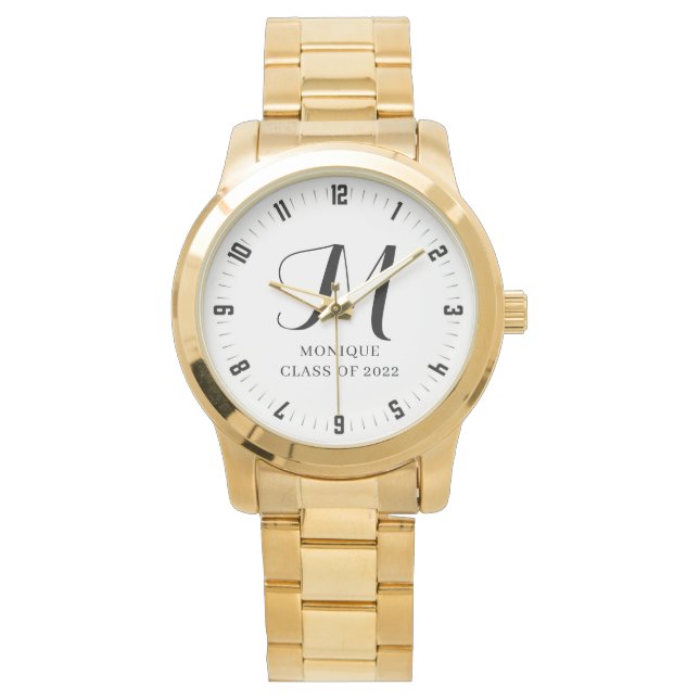 Personalized Graduation Monogram Class Year Watch (Front)