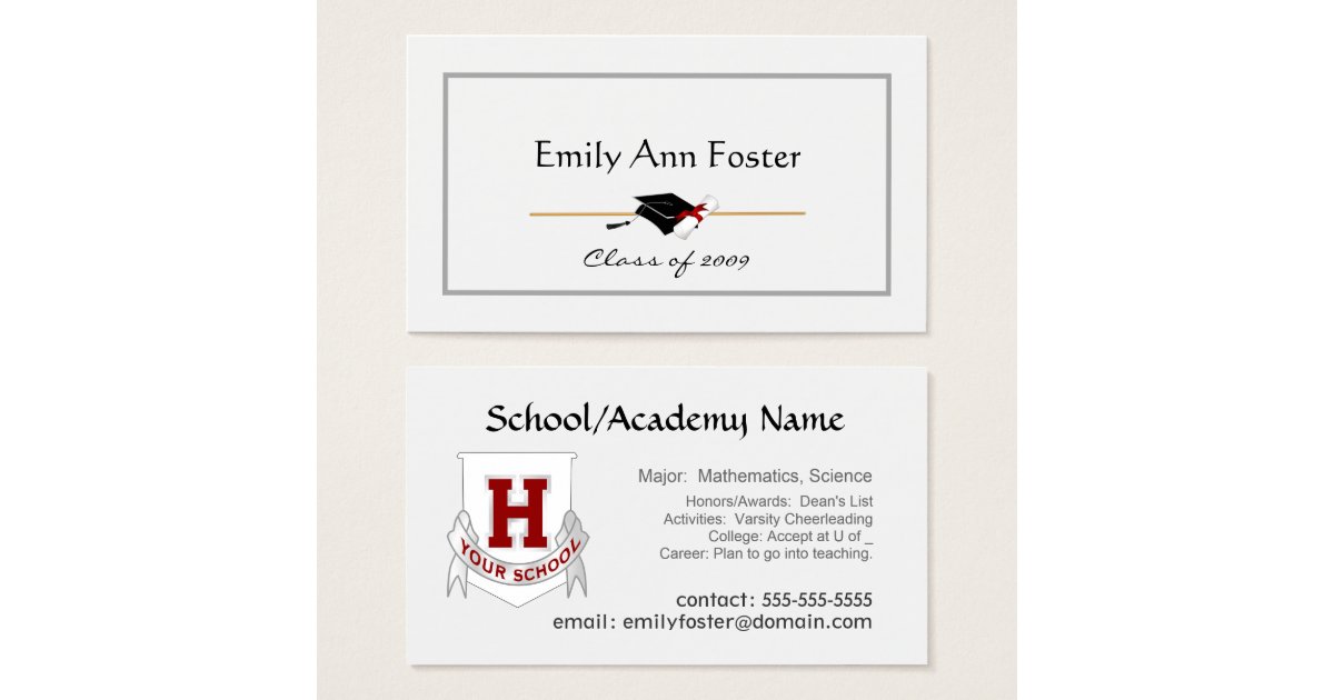 Personalized Graduation Name Cards | Zazzle