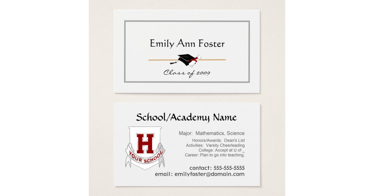 personalized graduation name cards zazzle