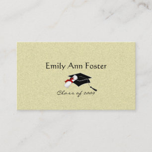 Personalized Graduation Name Cards - Sand Tan