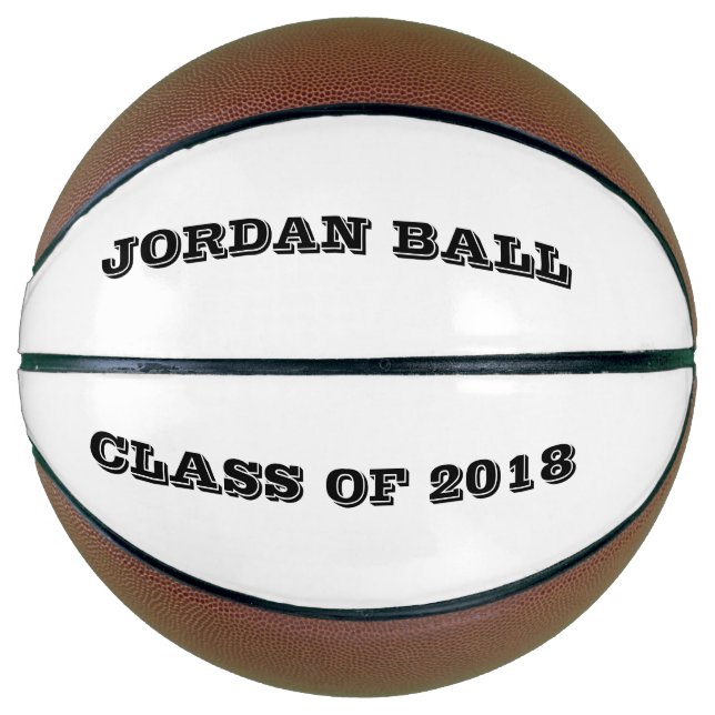 Personalized Graduation Name Class Year Sport Gift Basketball (Front)