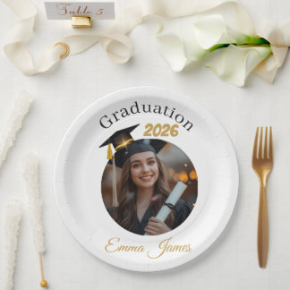 Personalized Graduation Paper Plates Class of 2026