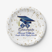 Personalized Graduation Party Blue & Gold 20XX