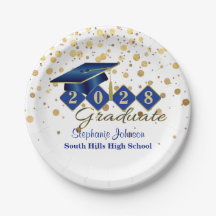 Personalized Graduation Party Blue & Gold 20XX