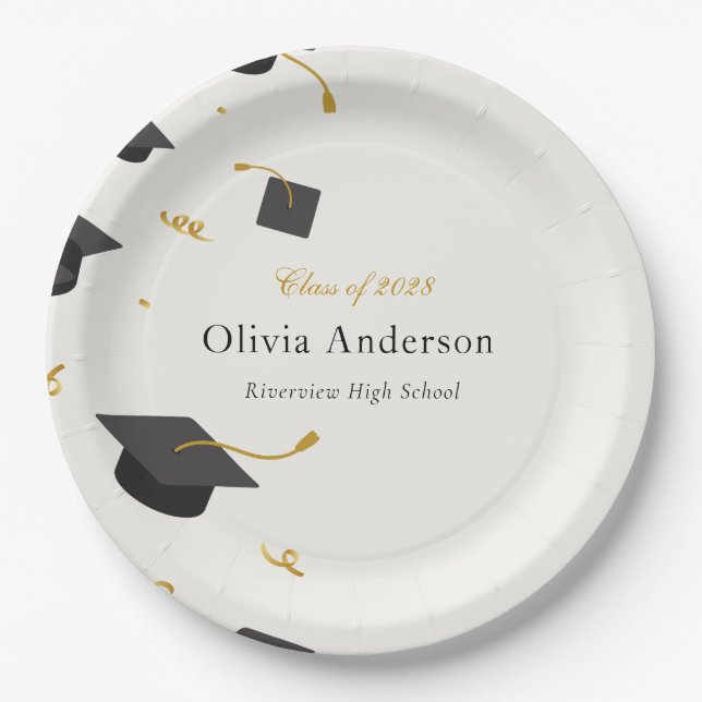 Personalized Graduation Party Paper Plate (Front)