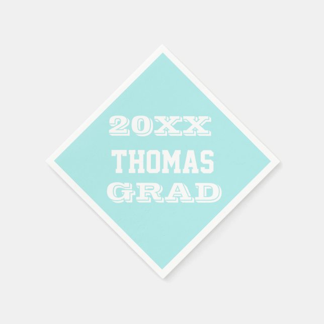 Personalized Graduation Party Supplies Napkins (Corner)