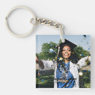Personalized Graduation Photo and Name  Keychain