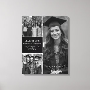 Personalized Graduation Photo Collage Canvas Print