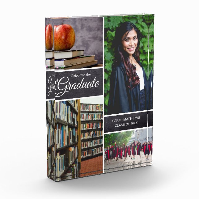 Personalized Graduation Photo collage Class of Block (Left)