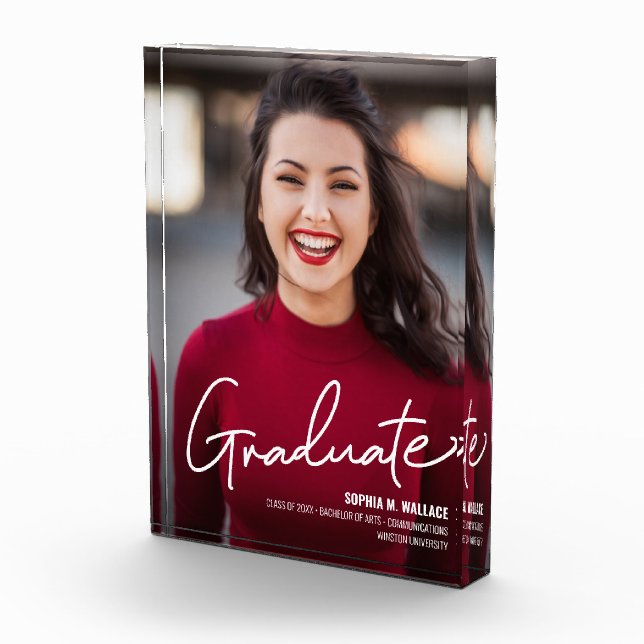 Personalized Graduation Photo Graduate script (Right)