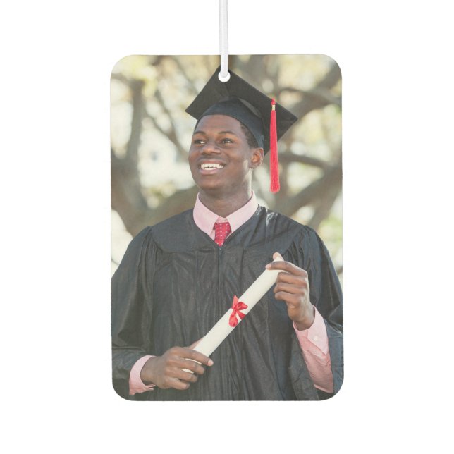 Personalized Graduation Photo Keepsake Memory Gift Air Freshener (Front)