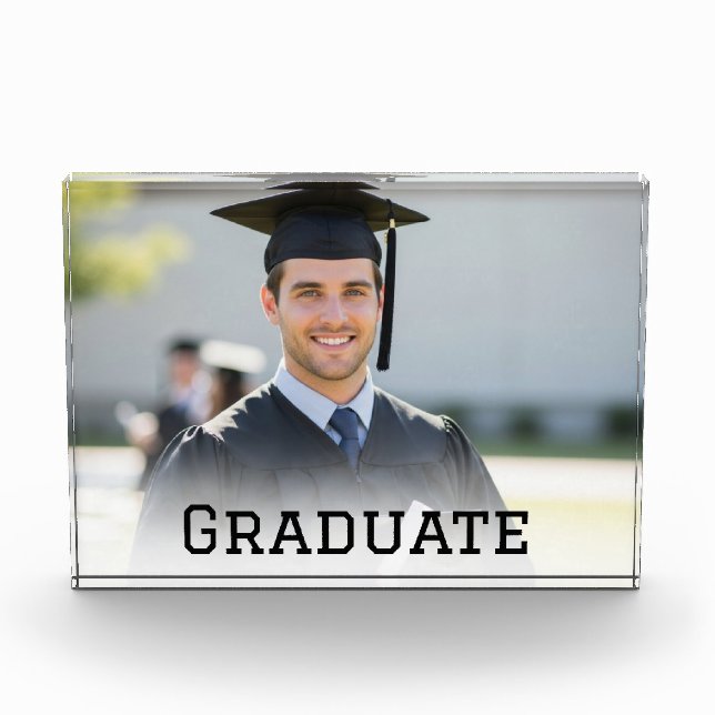 Personalized Graduation Photo Keepsake Memory Gift Block (Front)