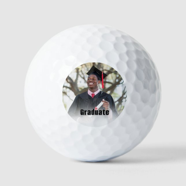 Personalized Graduation Photo Keepsake Memory Gift Golf Balls (Front)