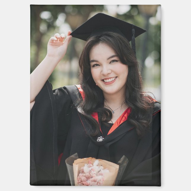 Personalized Graduation Photo Keepsake Memory Gift Magnet (Front)