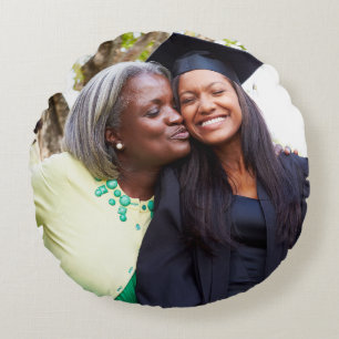 Personalized Graduation Photo Keepsake Memory Gift Round Pillow