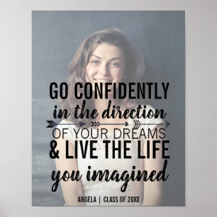 Personalized Graduation Photo Quote Poster