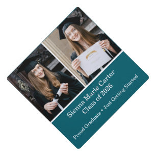Personalized Graduation Photo Sign – Class of 2026 Cap Topper