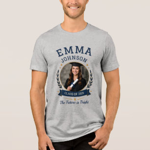 Personalized Graduation Photo T-Shirt Tri-Blend Shirt