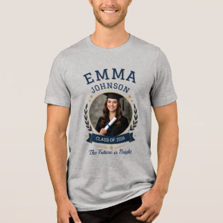 Personalized Graduation Photo T-Shirt | Tri-Blend Shirt
