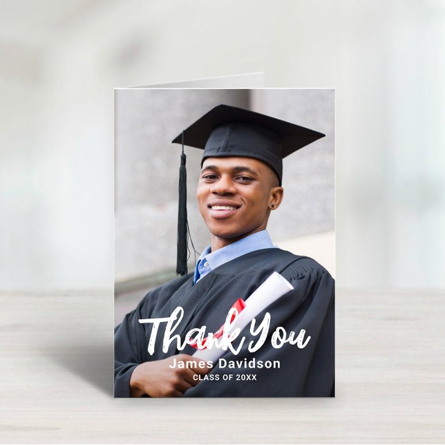 Personalized Graduation Photo Thank You Card (Creator Uploaded)