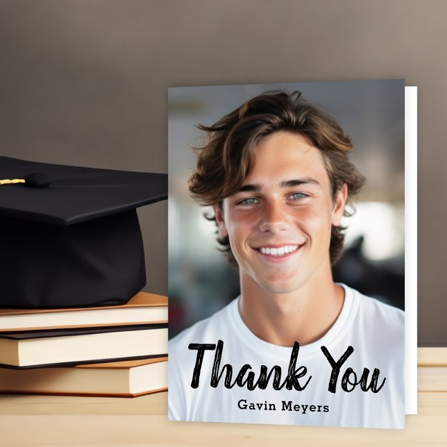 Personalized Graduation Photo Thank You Card (Creator Uploaded)