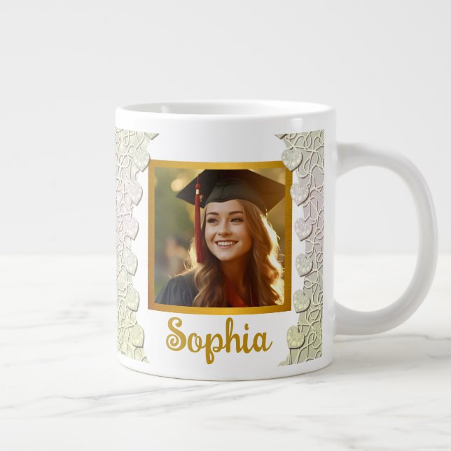 Personalized Graduation Photos Student Gifts Large Coffee Mug (Right)
