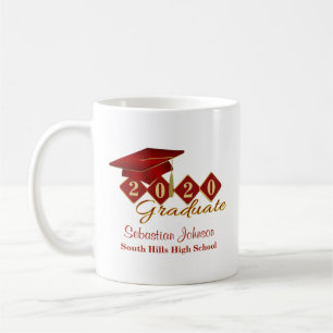 Personalized Graduation Red & Gold 20XX Coffee Mug