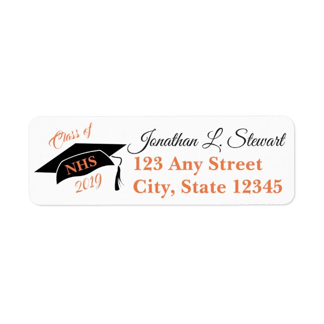 Personalized Graduation Return Address Labels (Front)