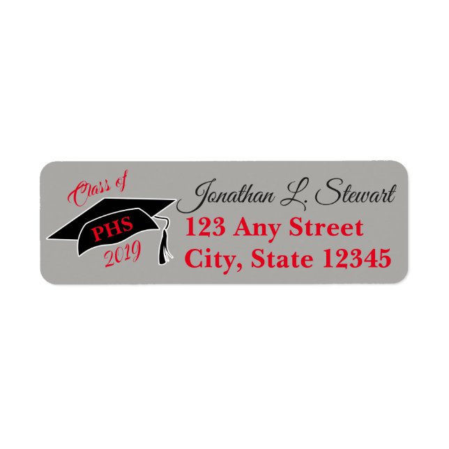 Personalized Graduation Return Address Labels (Front)