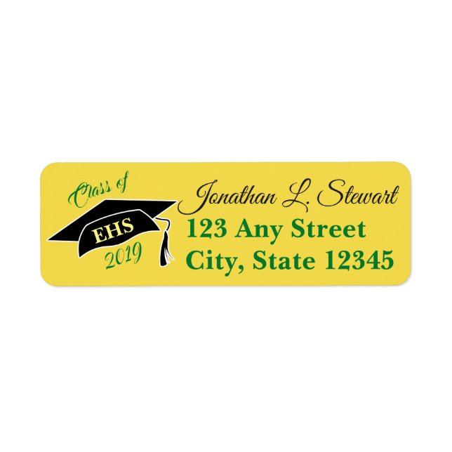 Personalized Graduation Return Address Labels (Front)