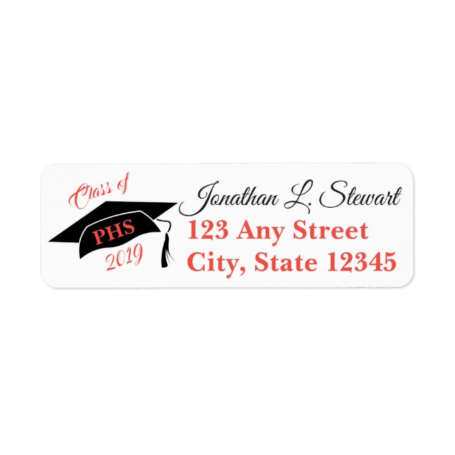 Personalized Graduation Return Address Labels (Front)
