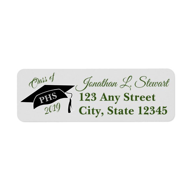 Personalized Graduation Return Address Labels (Front)