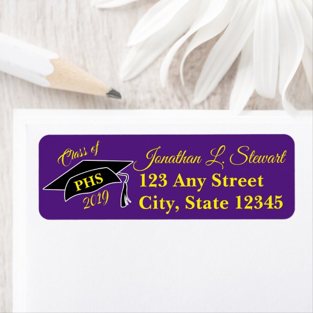 Personalized Graduation Return Address Labels (Insitu)
