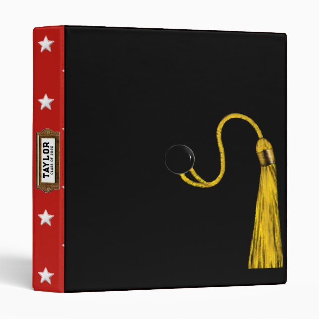 personalized graduation scrapbook binder (Front/Spine)