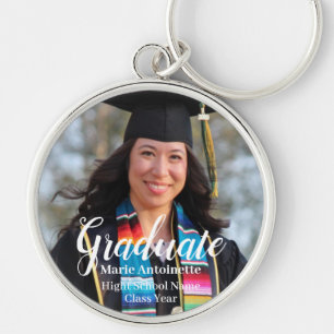 Personalized Graduation Simple Photo Keychain
