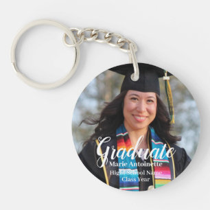 Personalized Graduation Simple Photo Keychain