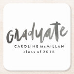 Personalized Graduation Square Paper Coaster<br><div class="desc"></div>