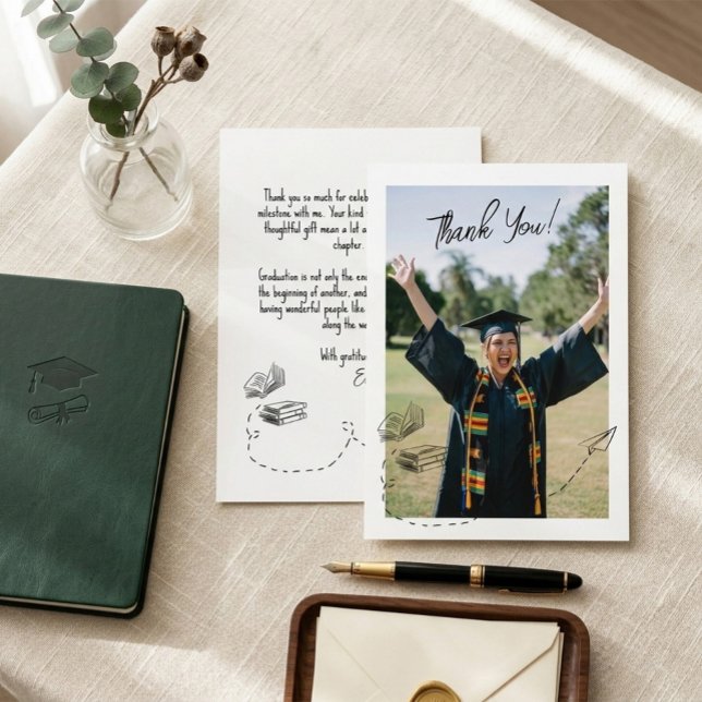Personalized Graduation Thank You Card with Photo (Creator Uploaded)
