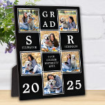 Personalized Graduation Unique Photo Collage Plaque<br><div class="desc">Celebrate your graduate and give a special personalized gift with this custom photo collage graduation plaque. This unique photo collage graduate plaque is will be a treasured keepsake. Customize with 6 of your favourite senior or college photos, and personalize with graduating year, monogrammed name, high school or college. See 'personalize...</div>