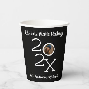 Personalized Graduation Year Custom Photo Party Paper Cups