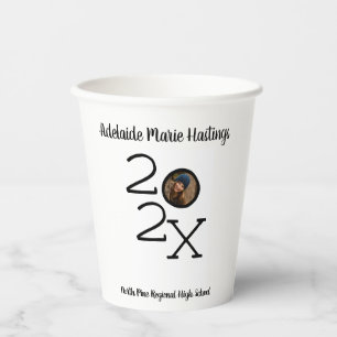 Personalized Graduation Year Custom Photo Party Paper Cups