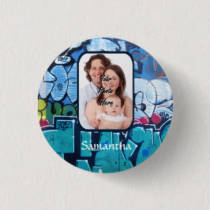 Personalized graffiti 1 inch round button