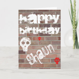 Personalized graffiti birthday card