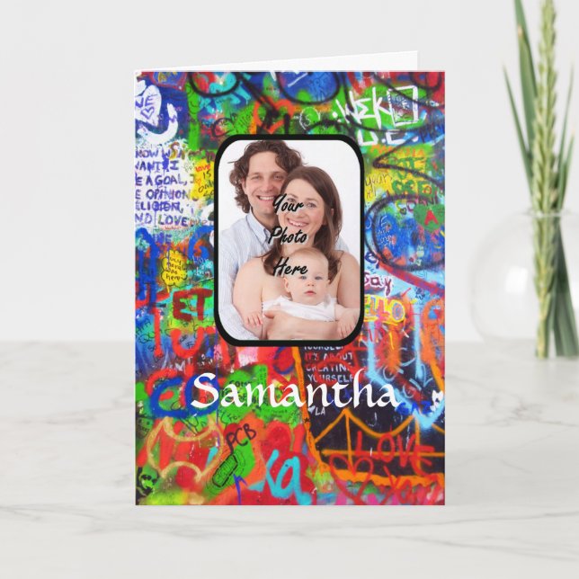 Personalized graffiti card (Front)