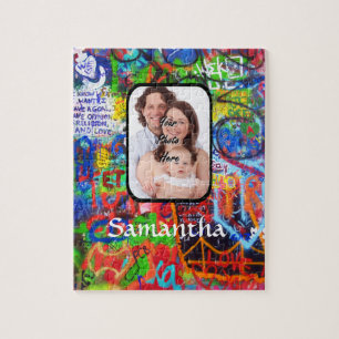 Personalized graffiti jigsaw puzzle