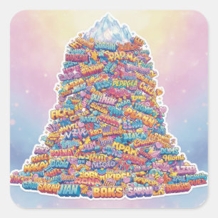 Personalized Graffiti Name Avalanche Square Sticker