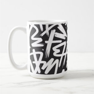Personalized Graffiti Name Pattern — Custom Urban Coffee Mug