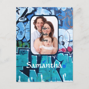 Personalized graffiti postcard