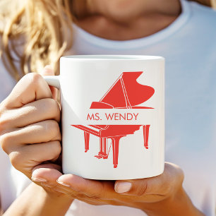 Personalized Grand Piano Coffee Mug